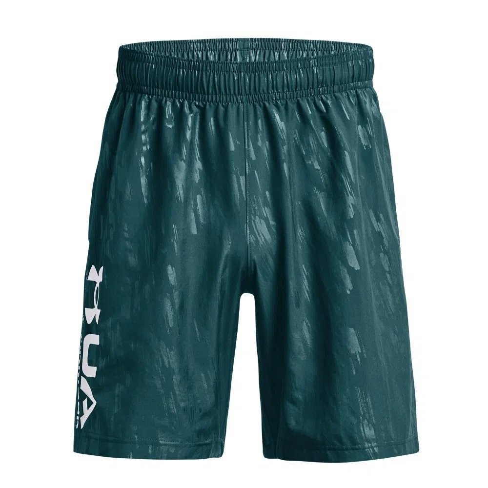 Bermuda Under Armour Woven Emboss - masculino - verde e branco