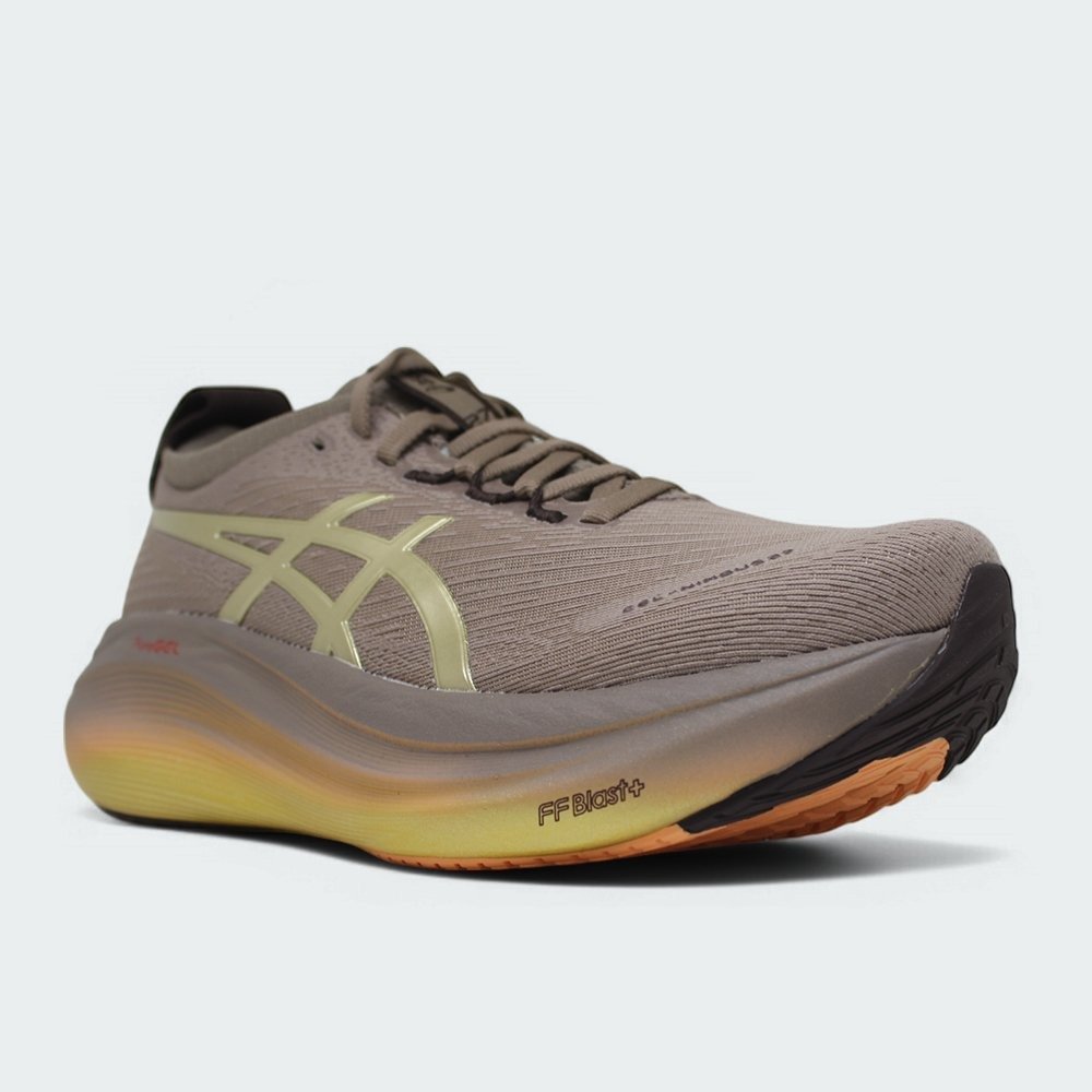 Tenis Asics Gel Nimbus 27 Luxe - feminino - bege e marrom Marrom 2