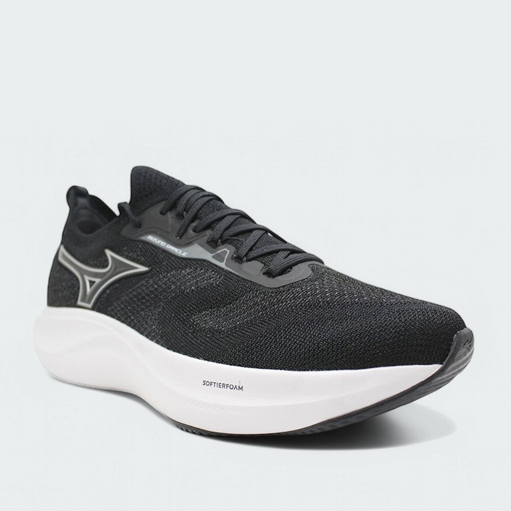 Tenis Mizuno Oracle - masculino - preto e branco Preto 2