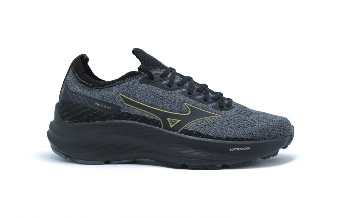 Tenis Mizuno Bold - masculino - preto e dourado