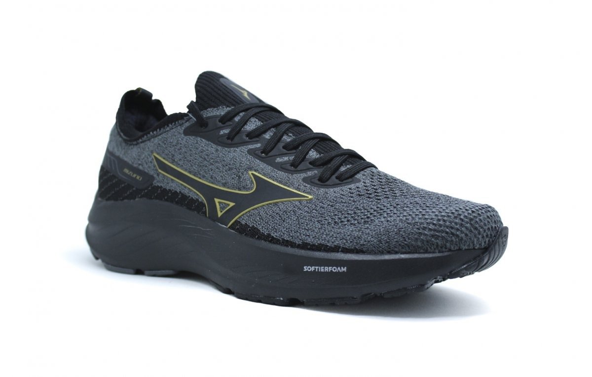 Tenis Mizuno Bold - masculino - preto e dourado Preto 2
