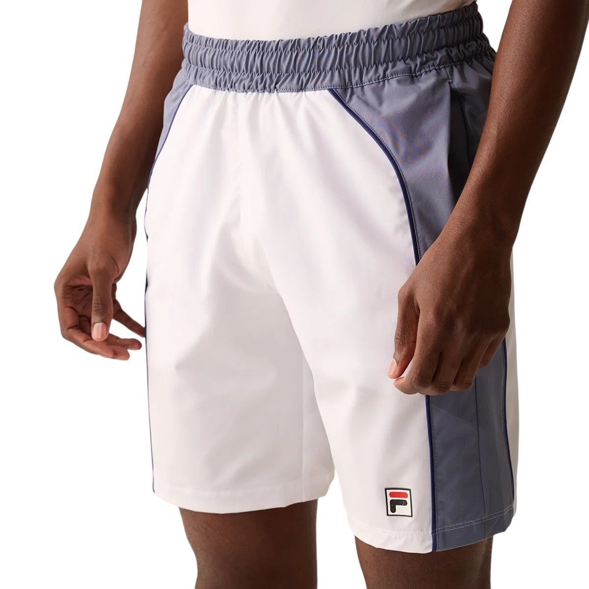 Shorts Fila Backspin Color Block - masculino - branco e azul Branco 3