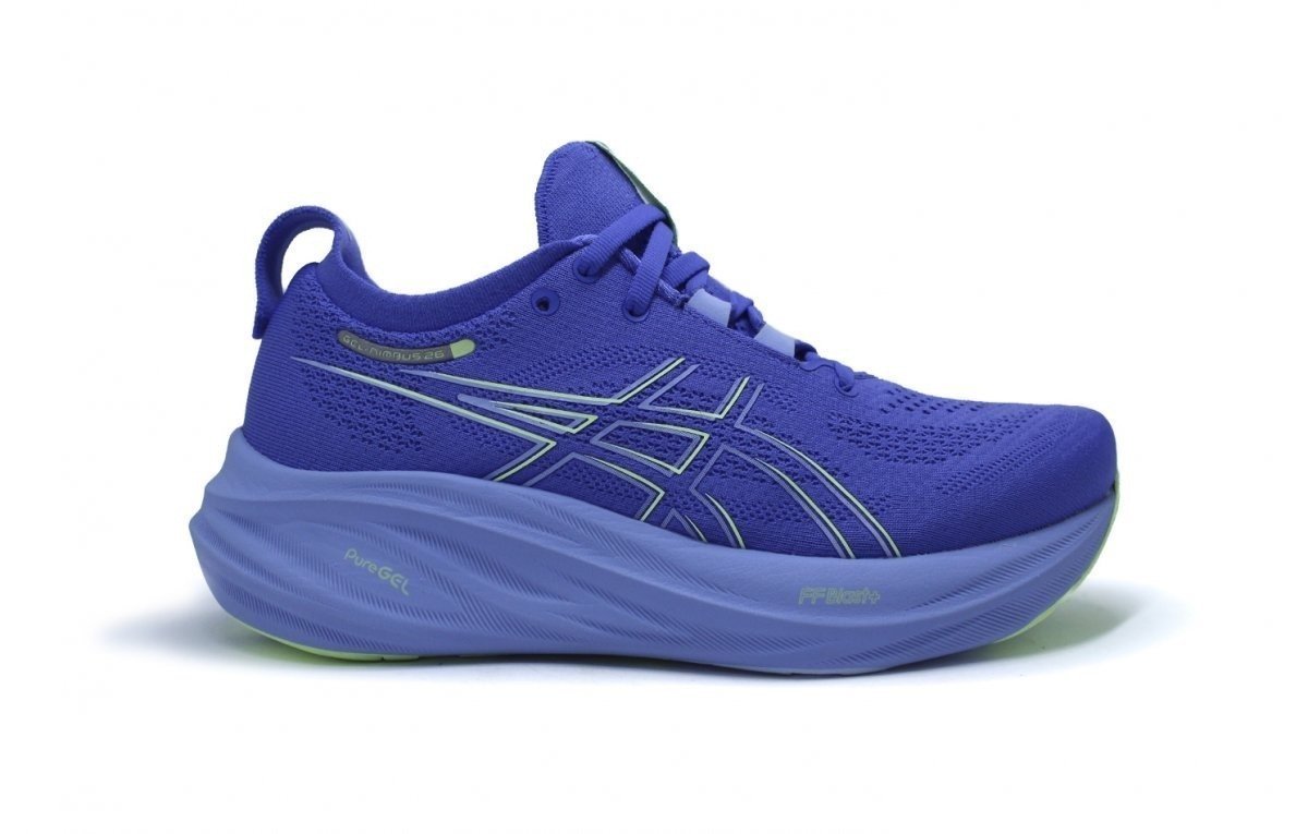 Tenis Asics Gel Nimbus 26 - feminino - azul e verde