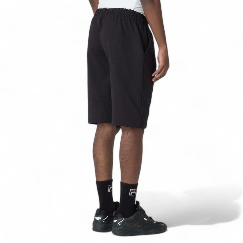 Bermuda Fila Practical Logo Outline Light - masculino - preto e branco Preto 2