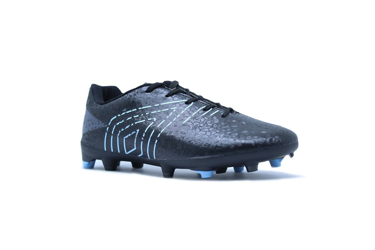 Chuteira campo Umbro Adamant League - unissex - preto e azul claro Preto 2