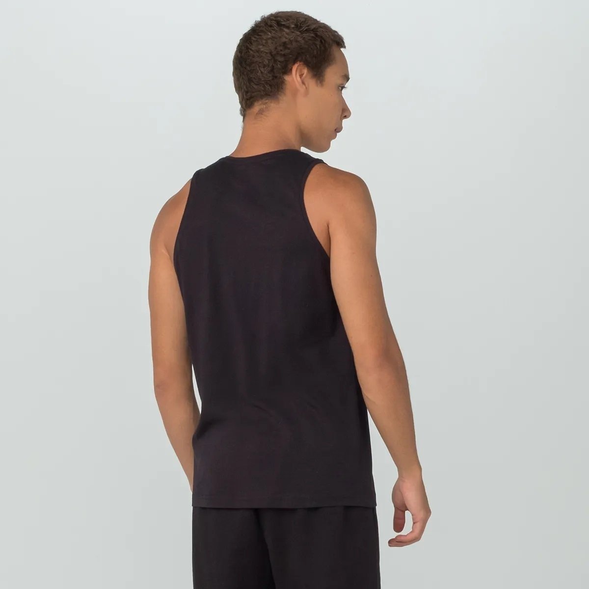 Regata Fila Letter Outline - masculino - preto e branco Preto 3