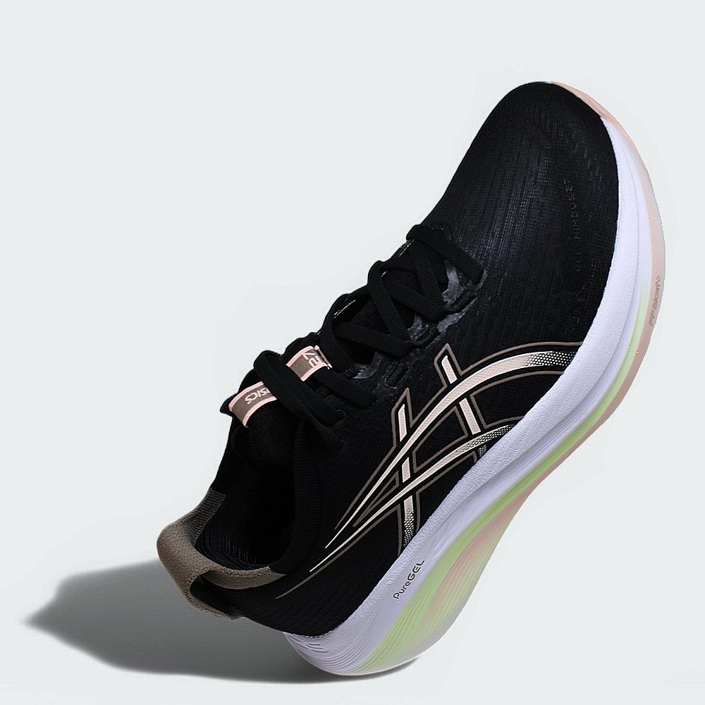 Tenis Asics Gel Nimbus 27 - feminino - preto e rosa Preto 6