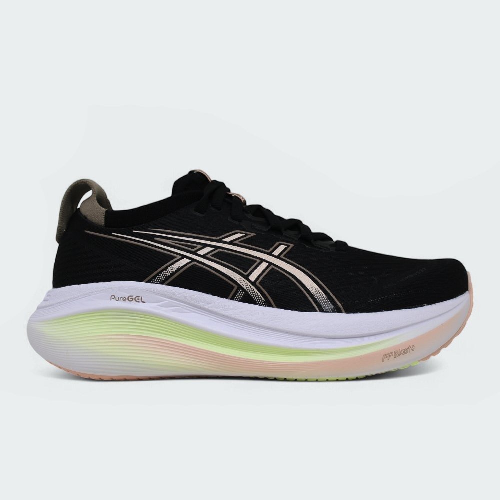 Tenis Asics Gel Nimbus 27 - feminino - preto e rosa
