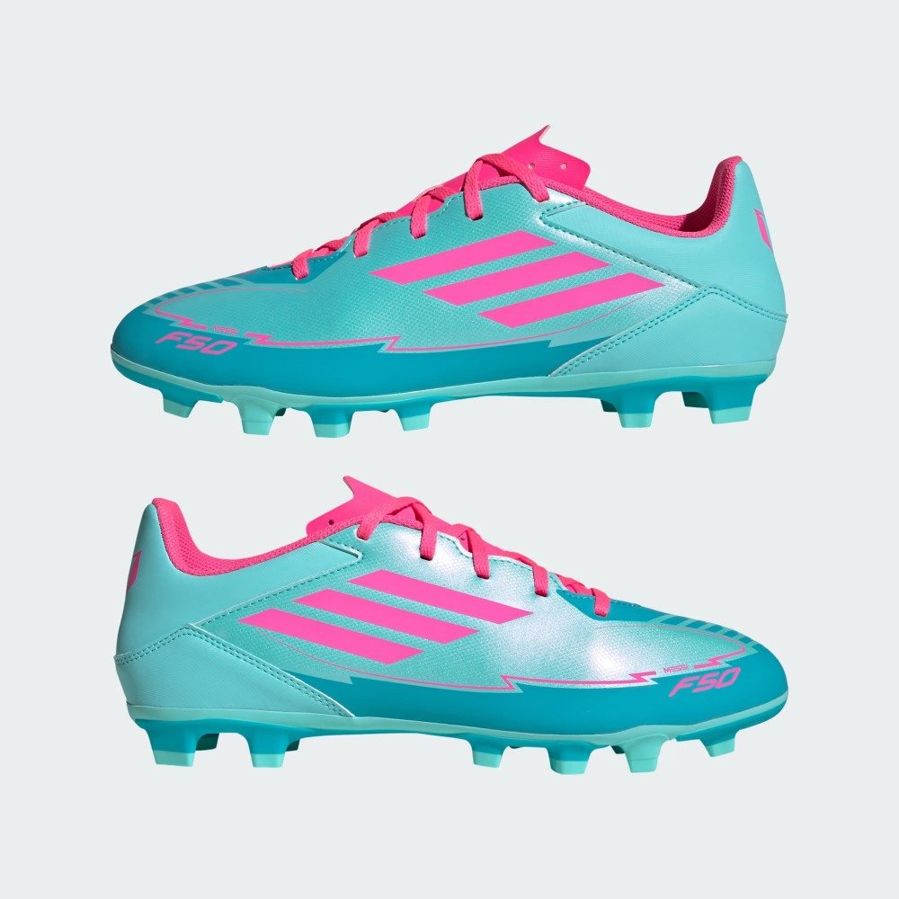 Chuteira Campo Adidas F50 Club Messi - masculino - azul e rosa Azul 8