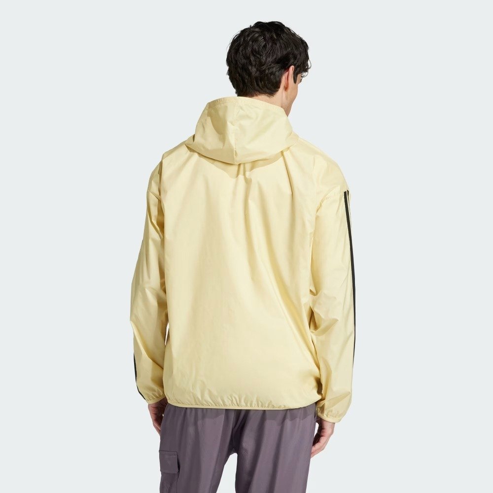 Jaqueta Quebra Vento Adidas Essentials 3 Listras - masculino - amarelo e preto Amarelo 2