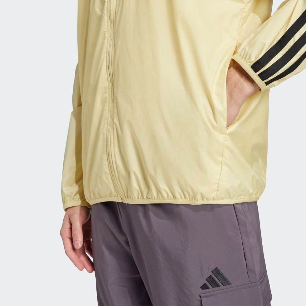 Jaqueta Quebra Vento Adidas Essentials 3 Listras - masculino - amarelo e preto Amarelo 4