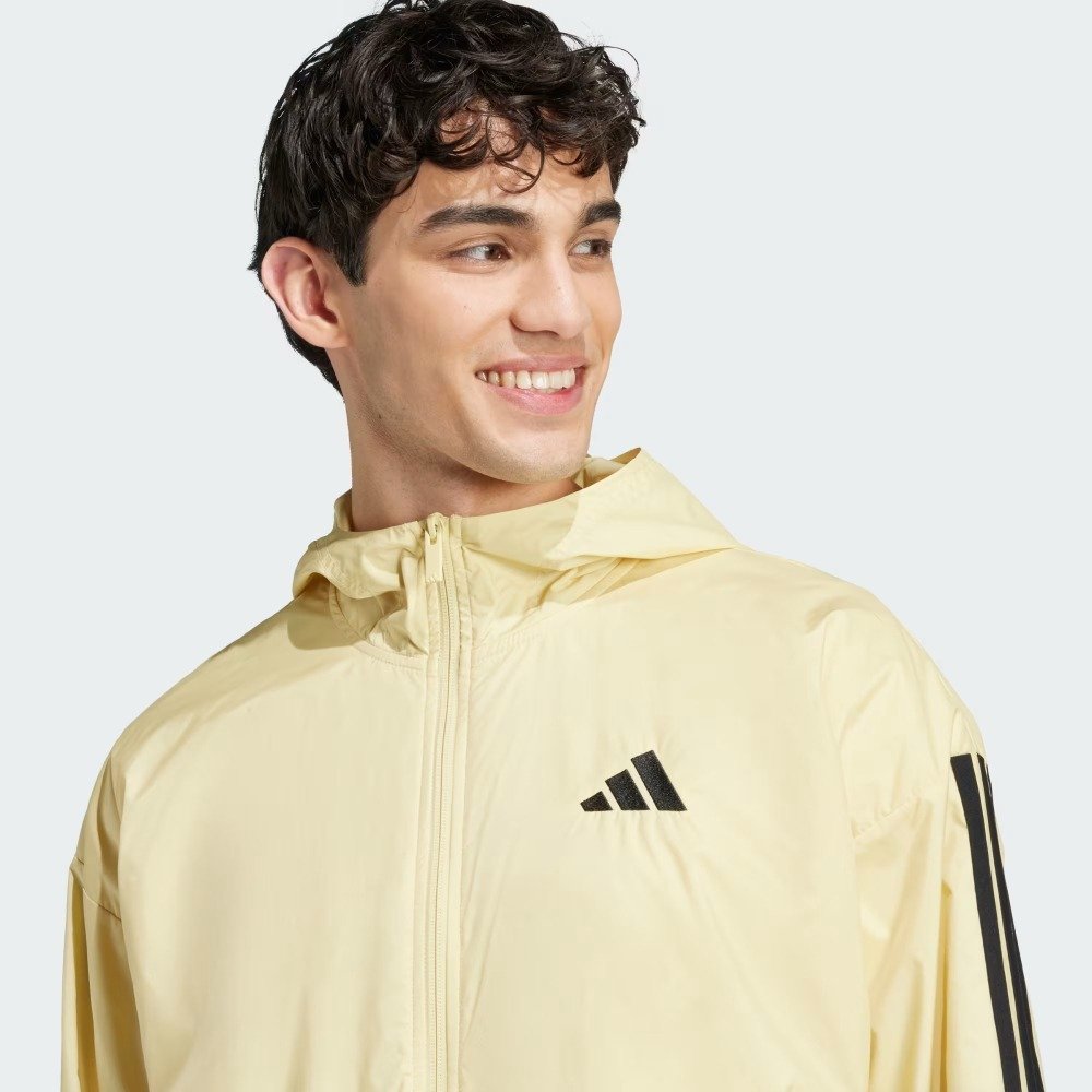 Jaqueta Quebra Vento Adidas Essentials 3 Listras - masculino - amarelo e preto Amarelo 5