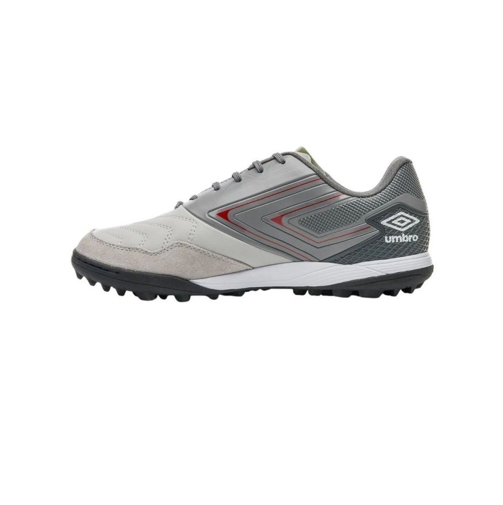 Chuteira Society Umbro Pro 5 Bump Club - masculino - cinza e laranja  Cinza 2