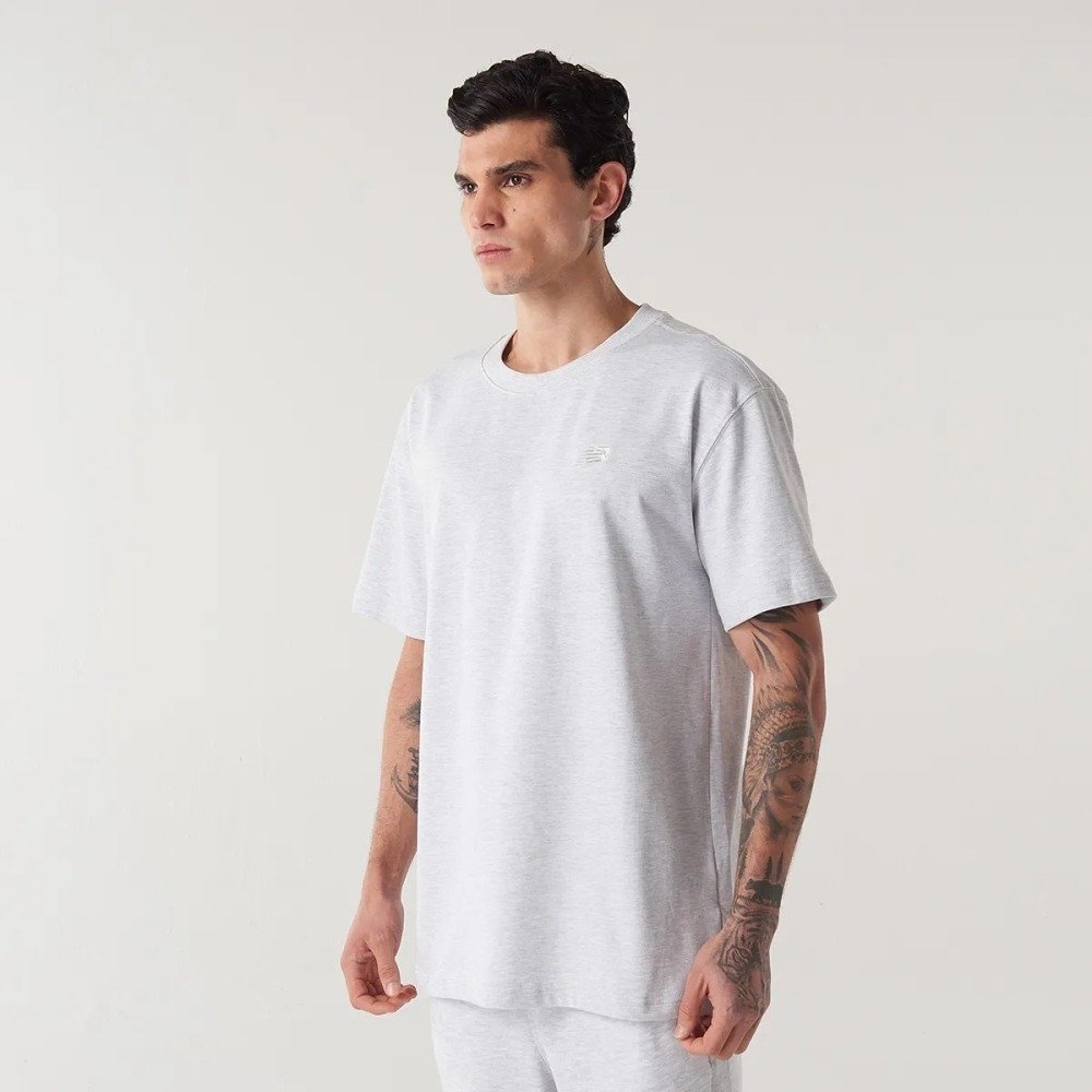 Camiseta New Balance Small Logo - masculino - cinza claro Cinza 3