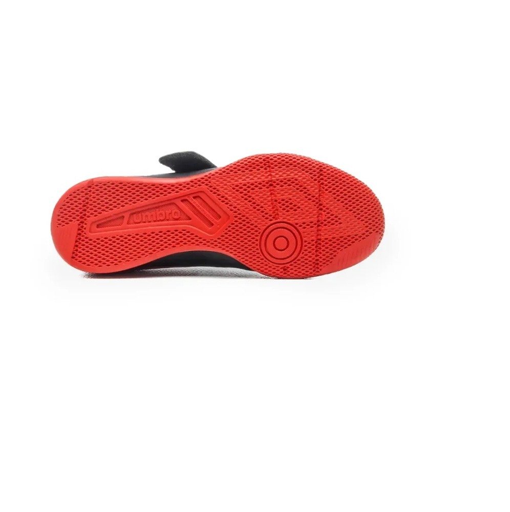 Chuteira Fultal Umbro Neo Striker Kids - unissex - preto e vermelho Preto 6