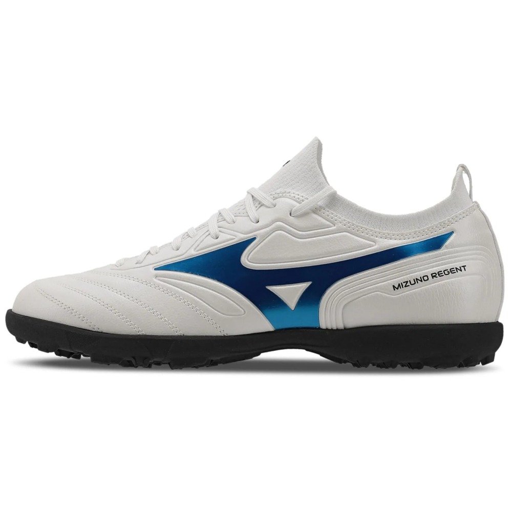 Chuteira Society Mizuno Regent AS - masculino - azul e branco Branco 5