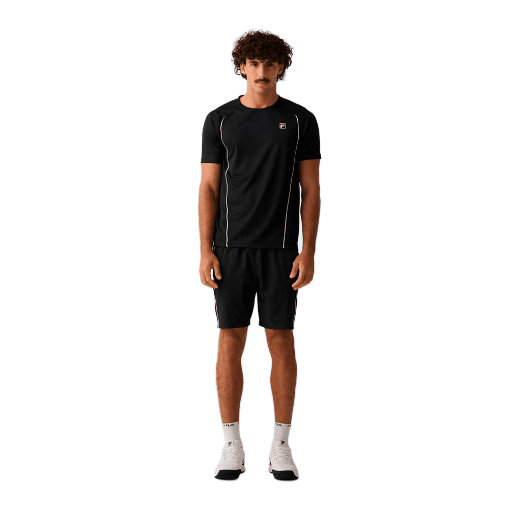 Bermuda Fila Match - 8 - masculino - preto e branco