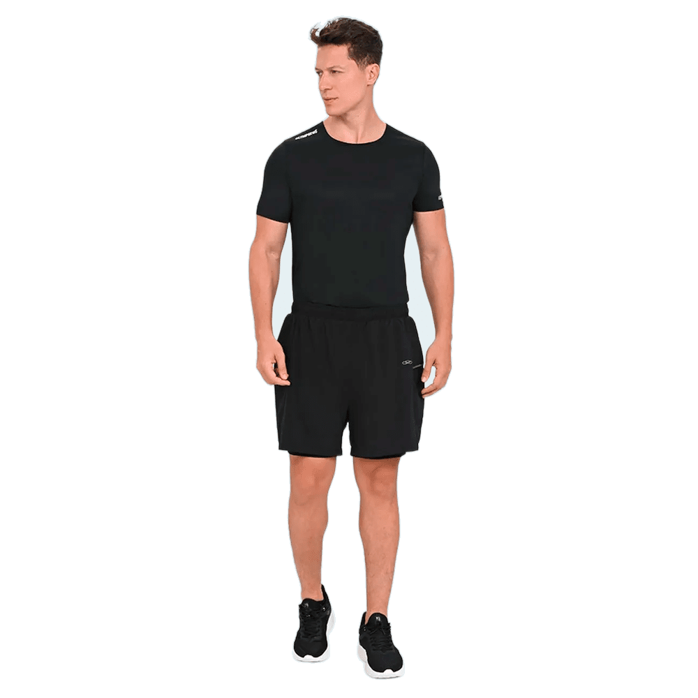 Bermuda Olympikus Ultra 2 Em 1 - masculino - preto Preto 2