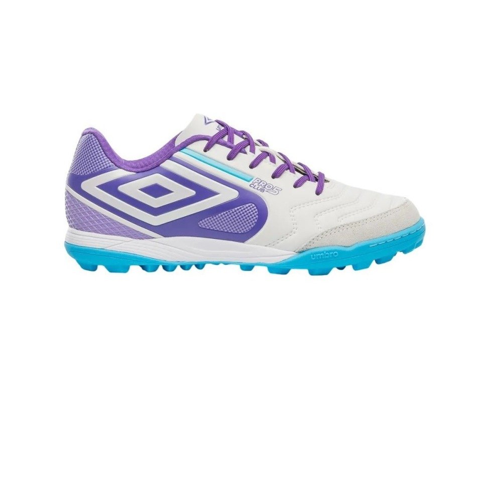 Chuteira Society Umbro Pro 5 Bump Club - masculino - roxo e branco