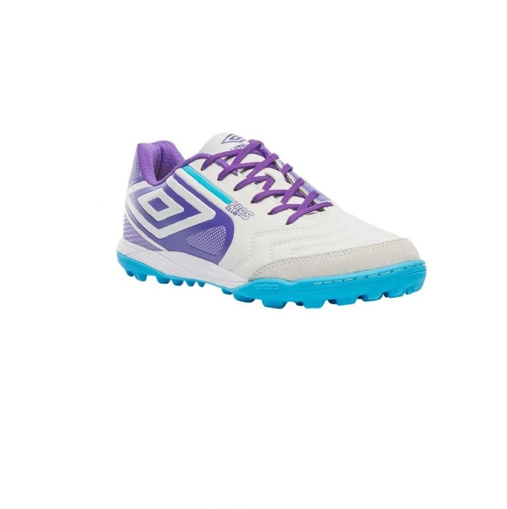 Chuteira Society Umbro Pro 5 Bump Club - masculino - roxo e branco Branco/Roxo 2