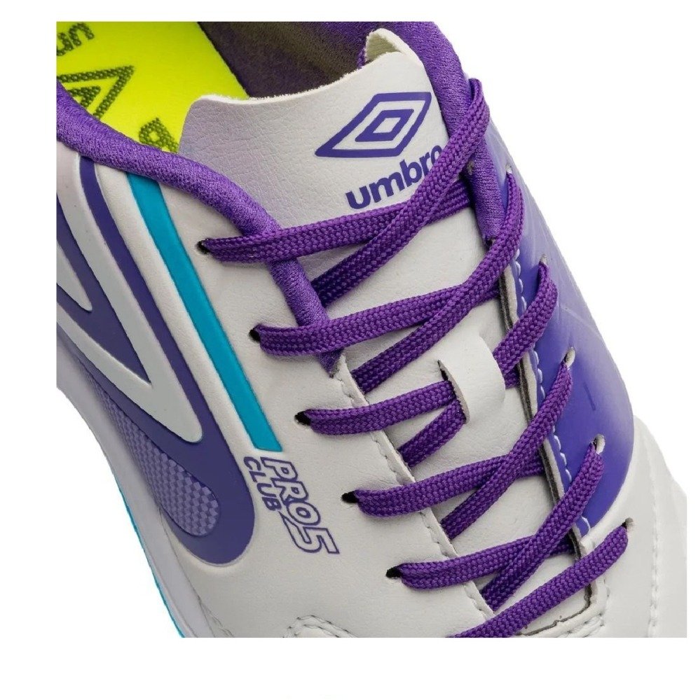 Chuteira Society Umbro Pro 5 Bump Club - masculino - roxo e branco Branco/Roxo 7