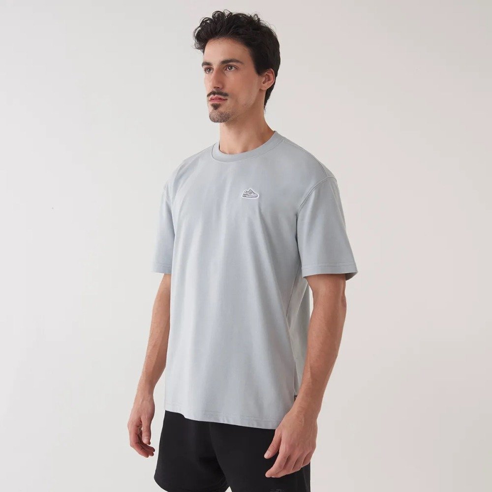 Camiseta New Balance Athletics 550 Patch - masculino - cinza mescla Cinza 3