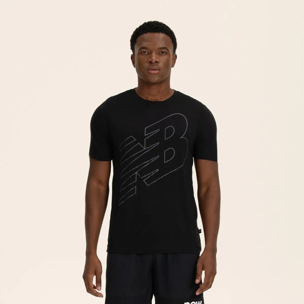 Camiseta New Balance Active Logo - masculino - preto
