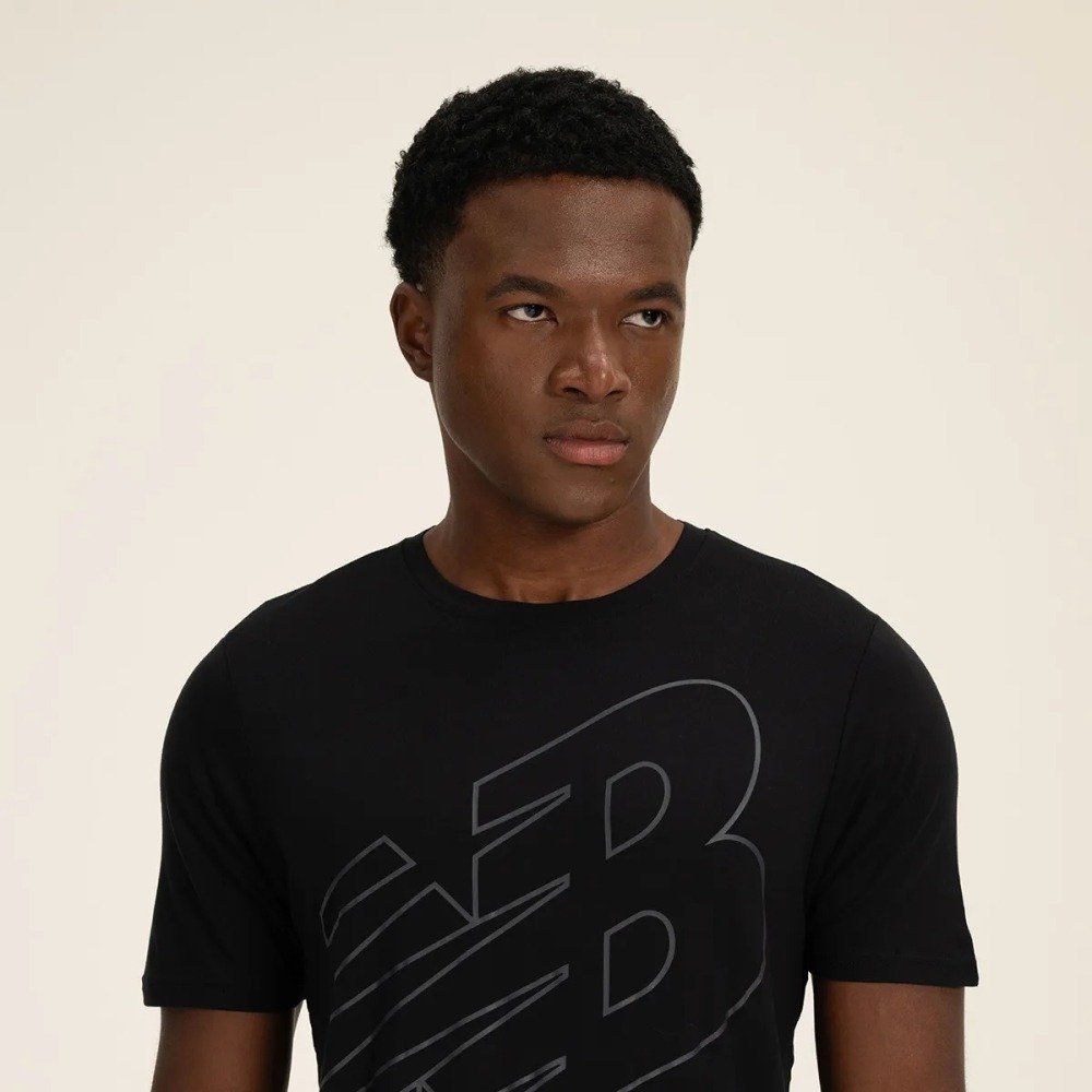 Camiseta New Balance Active Logo - masculino - preto Preto 4