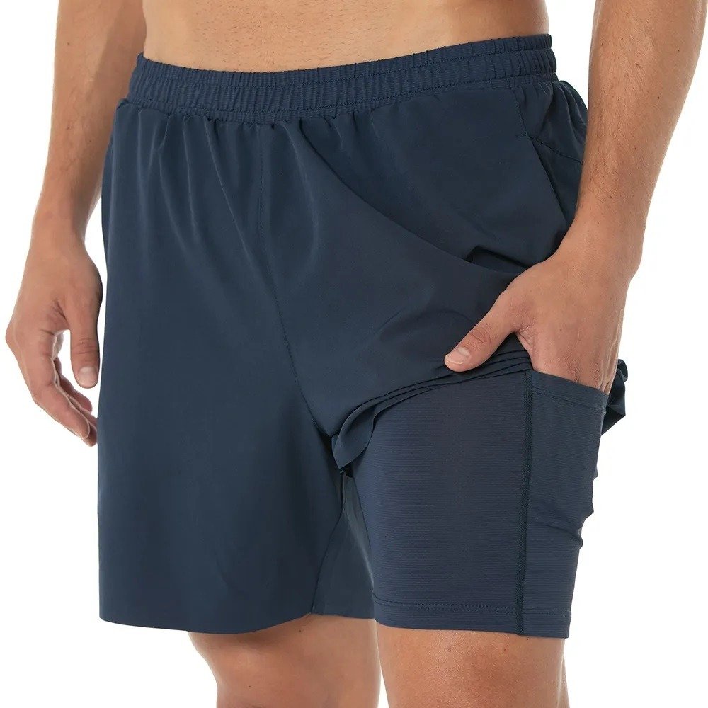 Short Mizuno 2x1 High 2 - masculino - azul marinho Azul Marinho 3