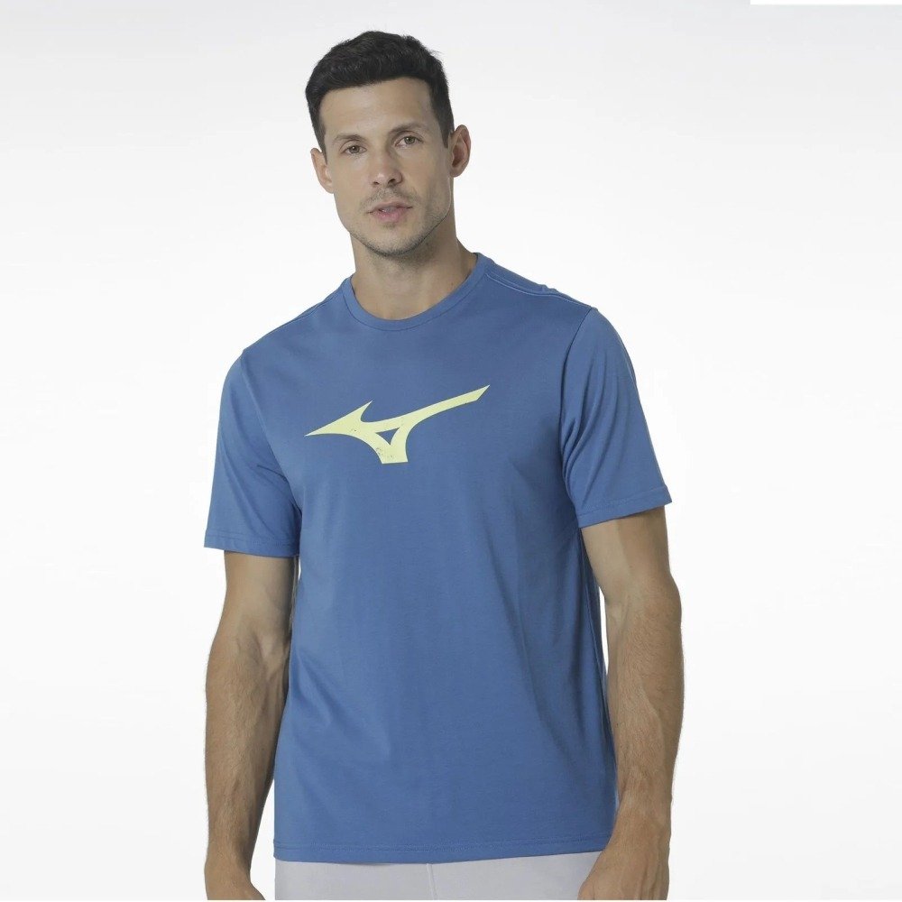Camiseta Mizuno Basic Big - masculino - azul e verde