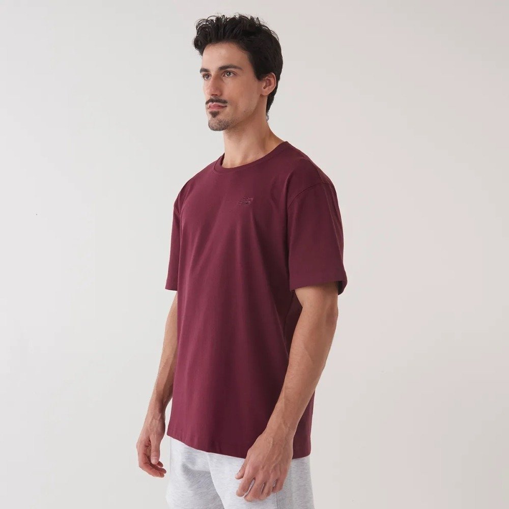 Camiseta New Balance Small Logo - masculino - vinho Vinho 3