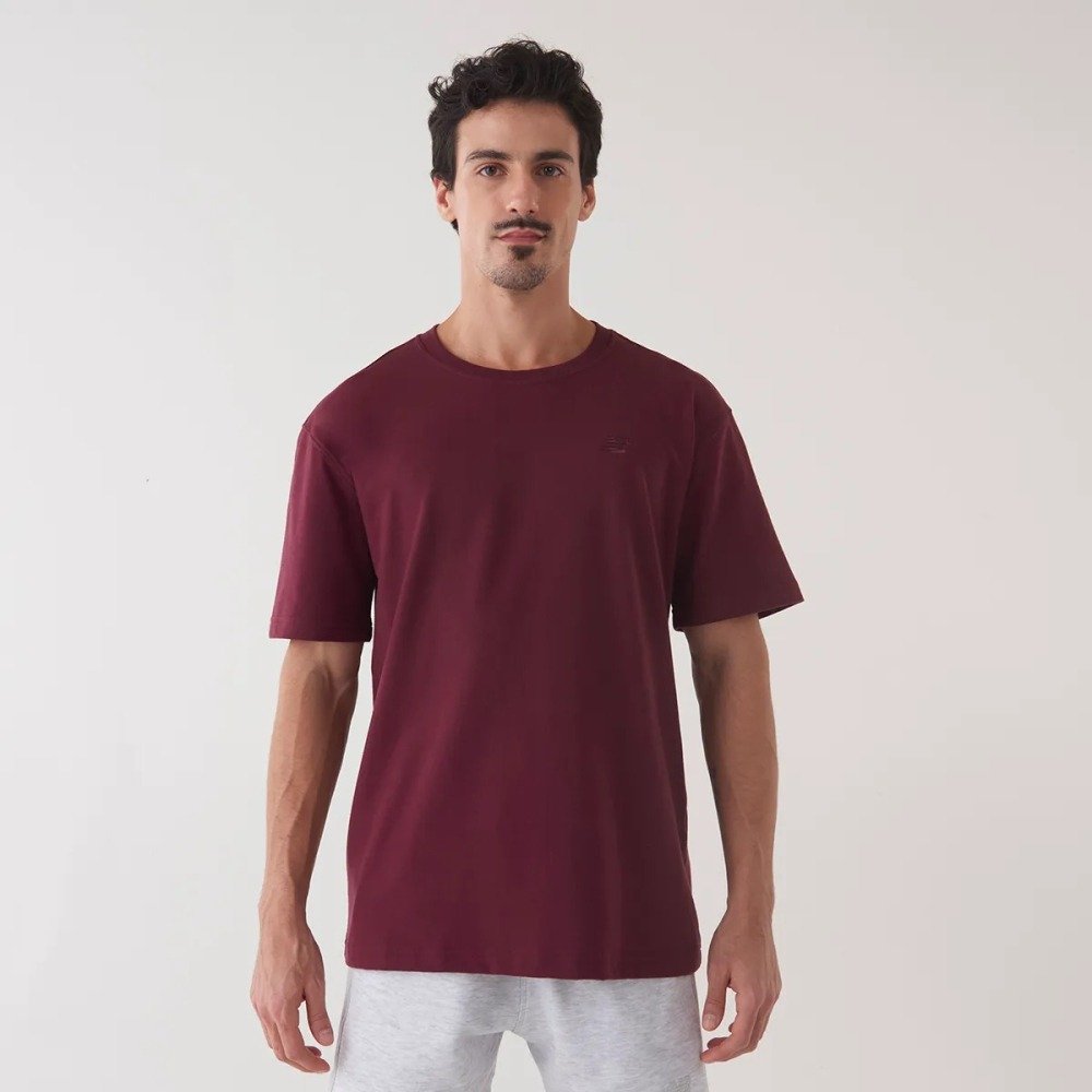 Camiseta New Balance Small Logo - masculino - vinho Vinho 4