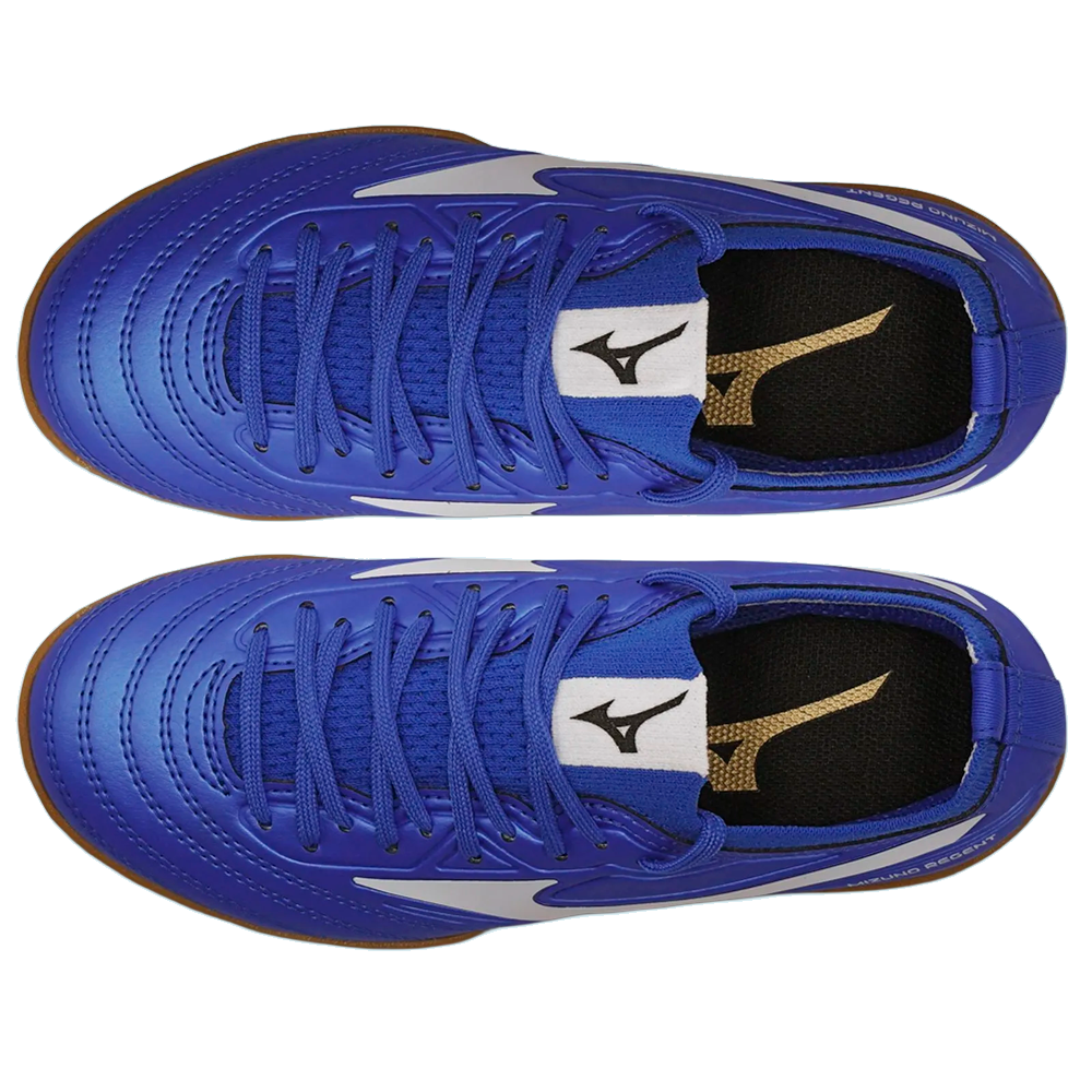 Chuteira Futsal Mizuno Regent JR - unissex - azul e branco Azul 4