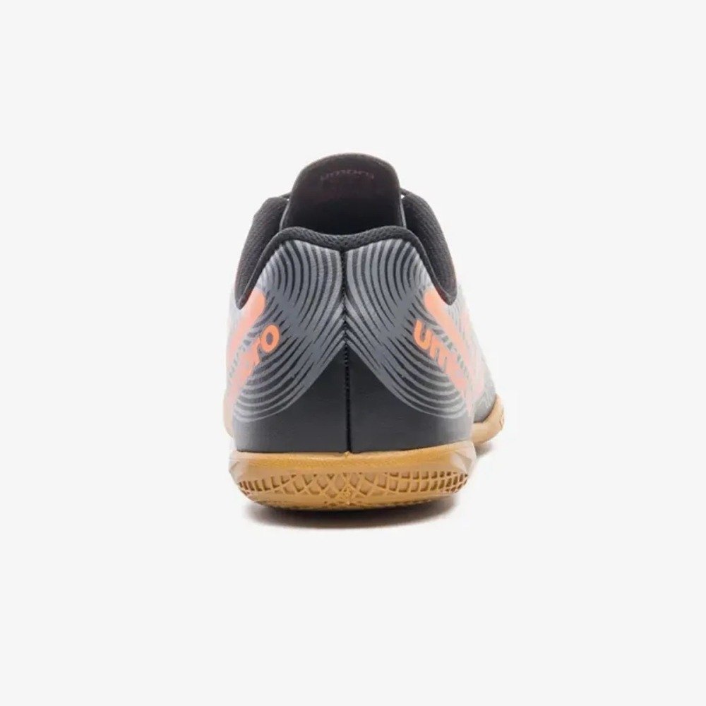 Chuteira Futsal Umbro Orbit - unissex - preto e laranja Preto 6