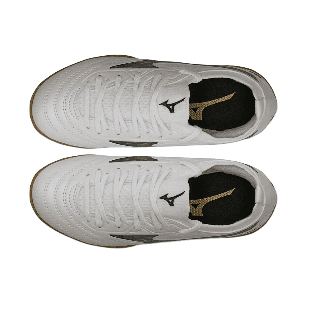 Chuteira Futsal Mizuno Regent JR - unissex - branco e preto Branco 4