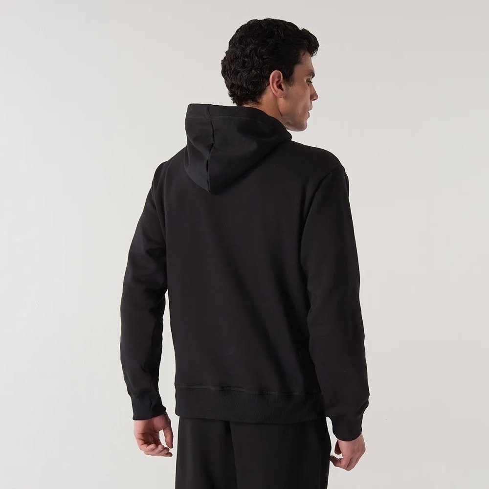 Moletom New Balance Essentials Basic Com Capuz - masculino - preto e branco Preto 2