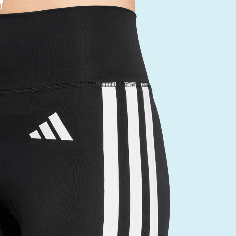 Calça Adidas Optime Essentials Três Listras - feminino - preto e branco Preto 4