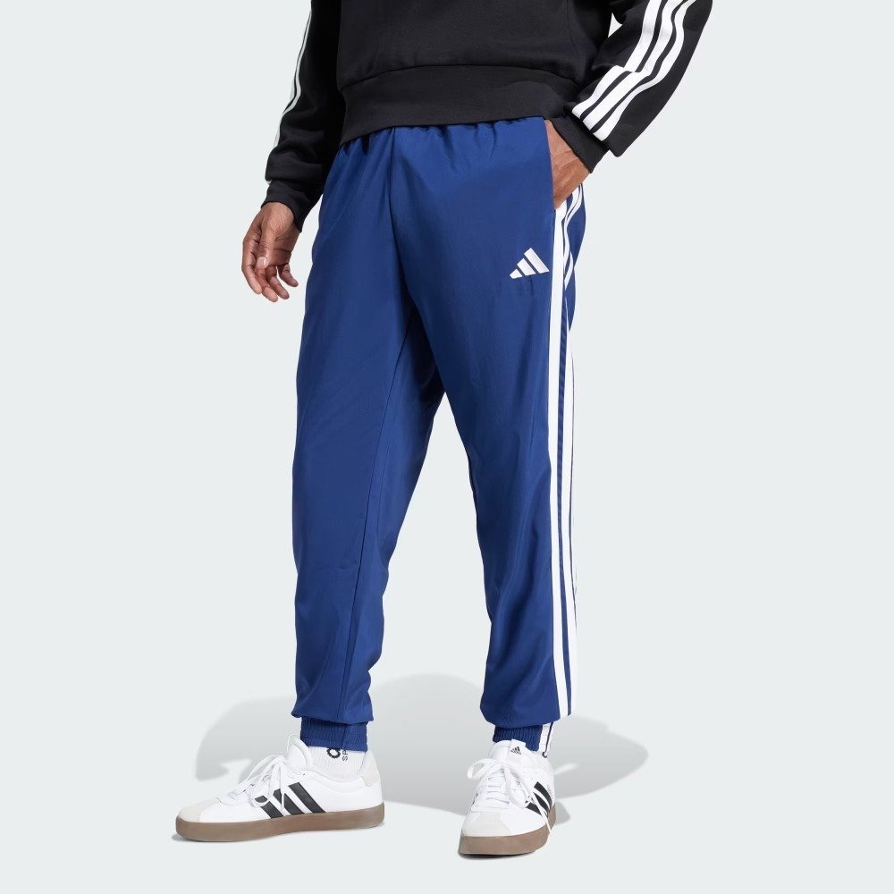 Calça Adidas Essentials Três Listras - masculino - azul e branco