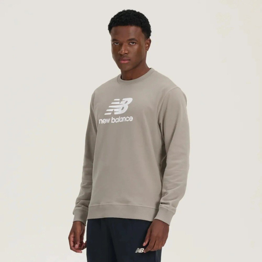 Moletom New Balance Regular Essentials Basic - masculino - cinza e branco Cinza 3