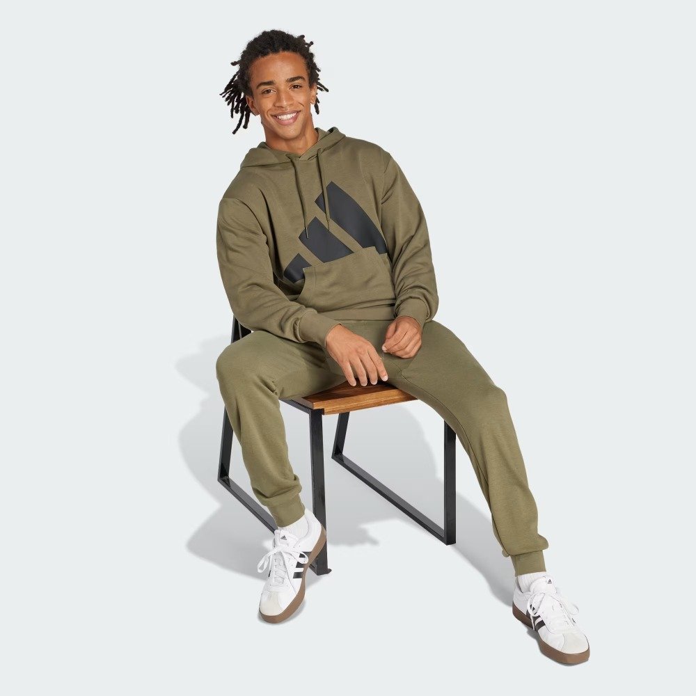 Moletom Adidas Terry Francês Big Logo Essentials - masculino - verde escuro Verde Escuro 3