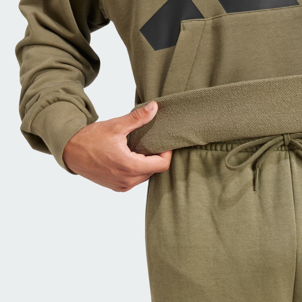 Moletom Adidas Terry Francês Big Logo Essentials - masculino - verde escuro Verde Escuro 6