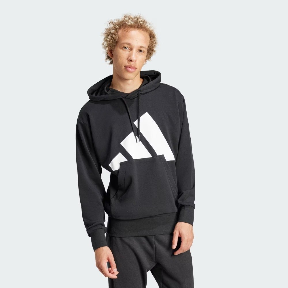 Moletom Adidas Terry Francês Big Logo Essentials - masculino - preto e branco