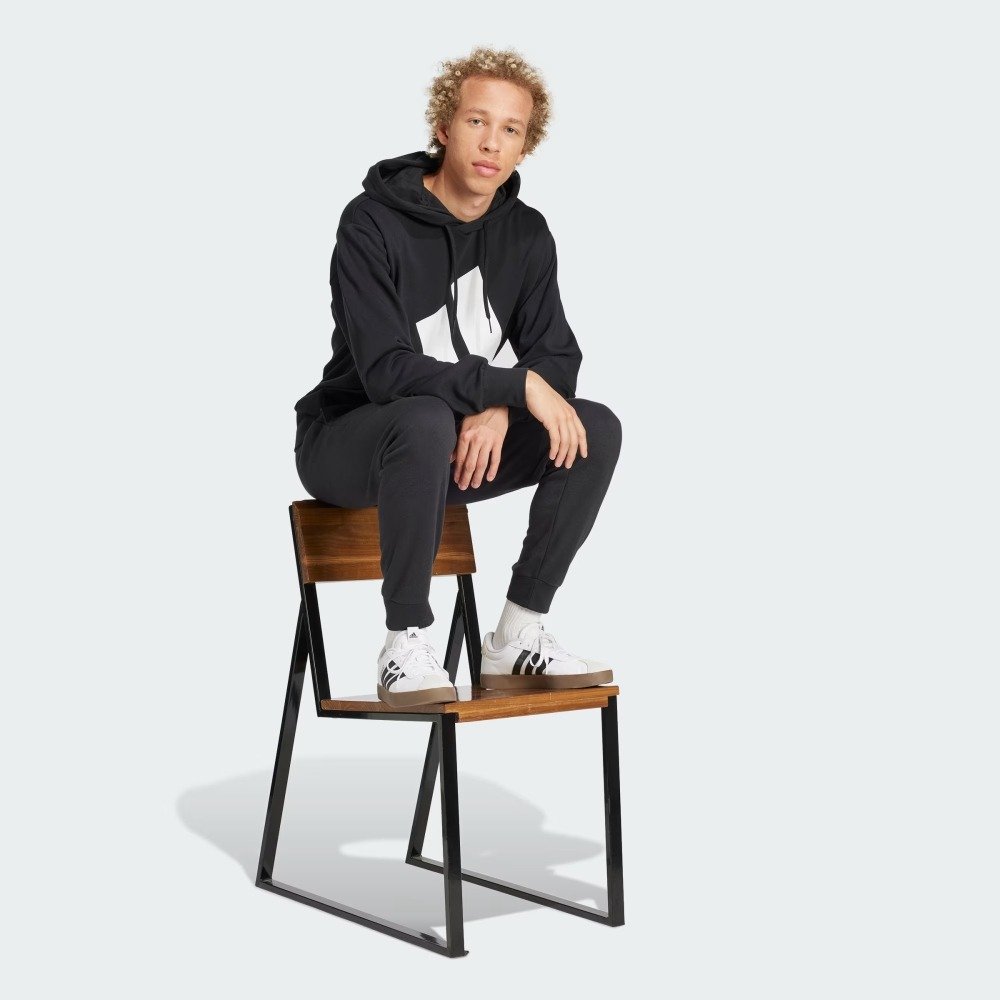 Moletom Adidas Terry Francês Big Logo Essentials - masculino - preto e branco Preto 3