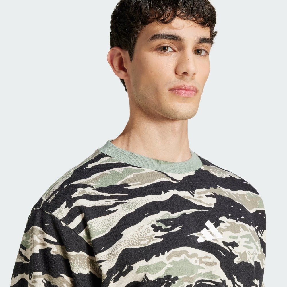 Moletom Adidas Seasonal Essentials - masculino - camuflado Verde 6