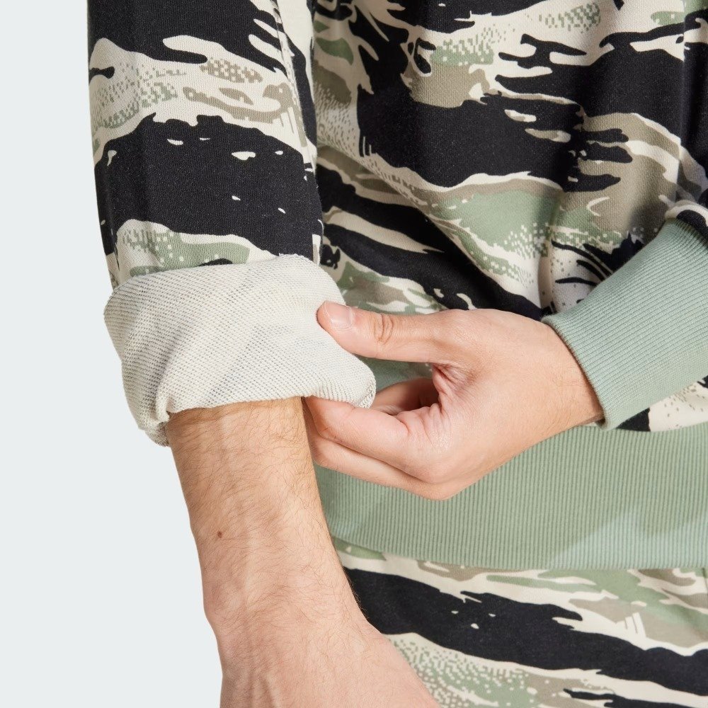 Moletom Adidas Seasonal Essentials - masculino - camuflado Verde 7