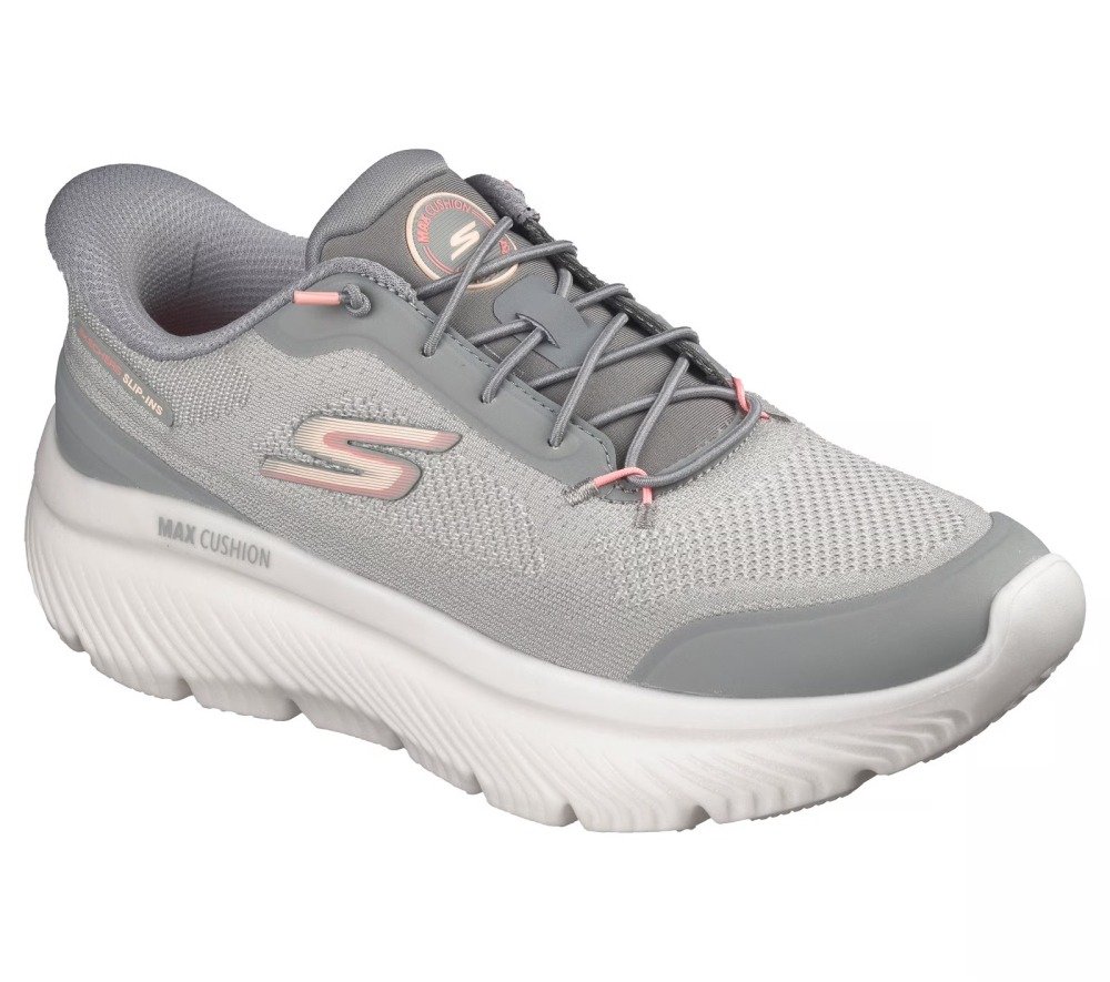 Tenis Skechers Walk Max Cushioning Hyper Burst - feminino - branco e cinza Cinza 4