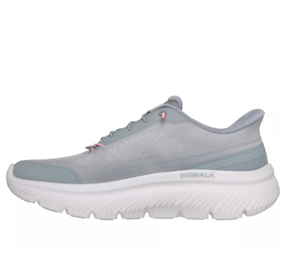 Tenis Skechers Walk Max Cushioning Hyper Burst - feminino  - branco e cinza Cinza 5