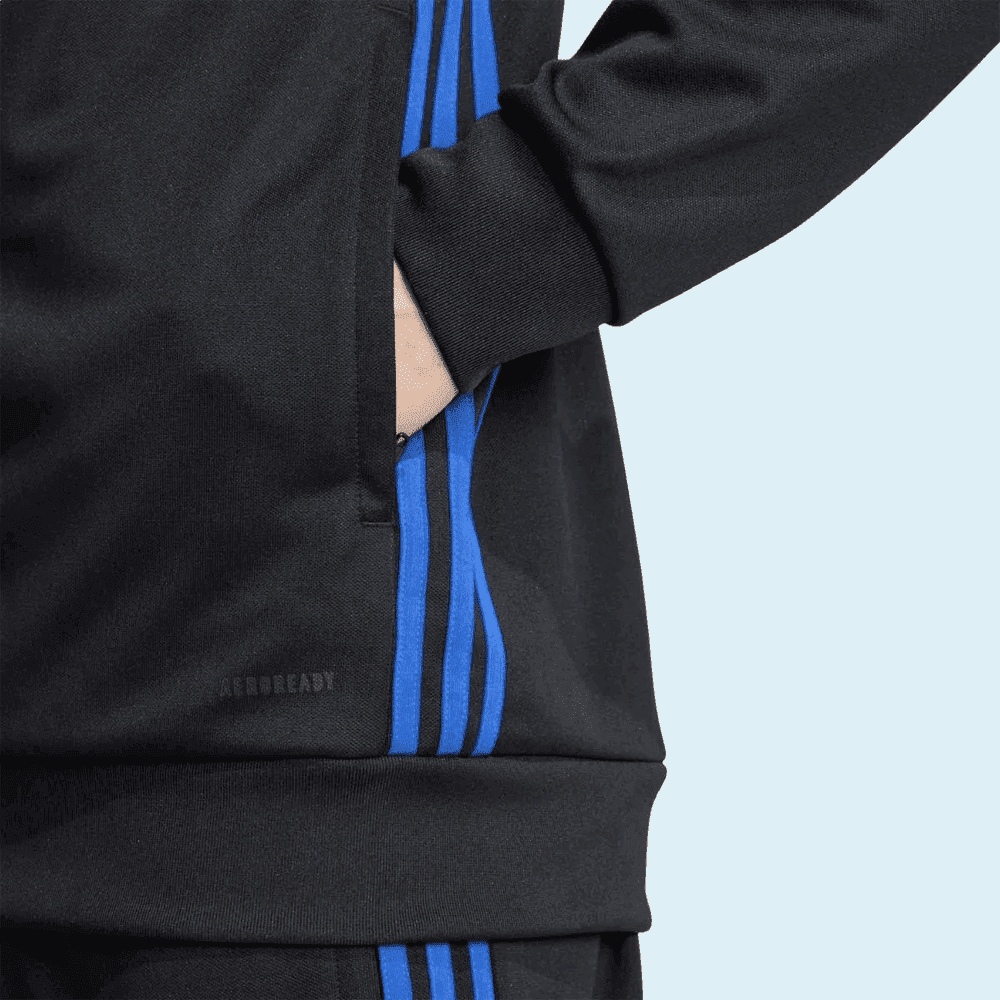 Agasalho Adidas Tiro 25 Essentials - masculino - preto e azul Preto 2