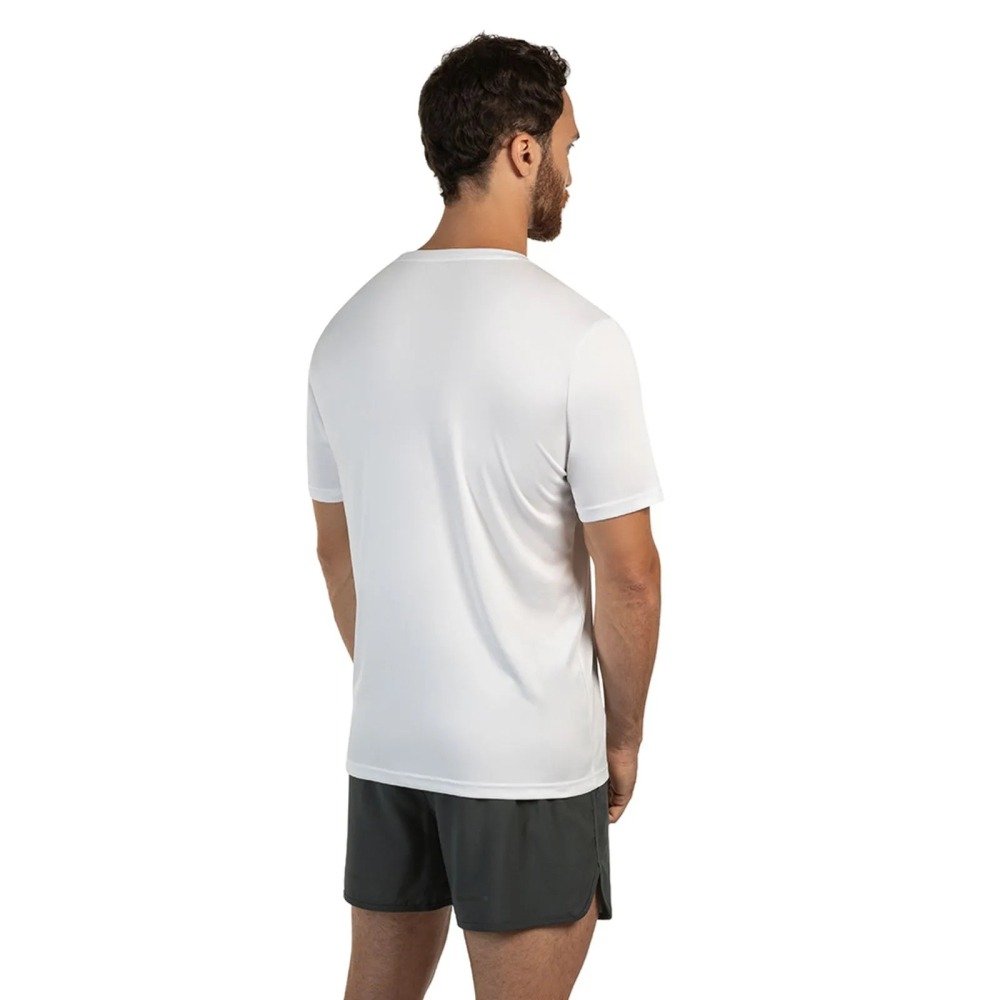 Camiseta Mizuno Run Spark - masculino - branco e preto Branco 4