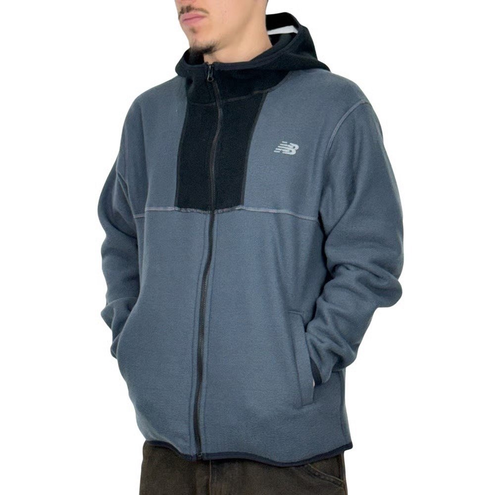Jaqueta New Balance Fleece - masculino - grafite escuro Cinza 2